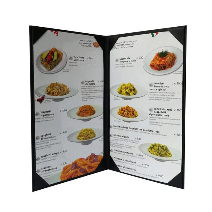 A4 Leather Menu Folder For Restaurant A4 Leather Menu Folder For Restaurant