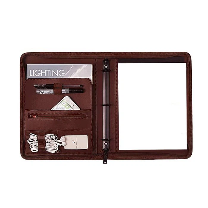 Black Leather A4 Ring Binder